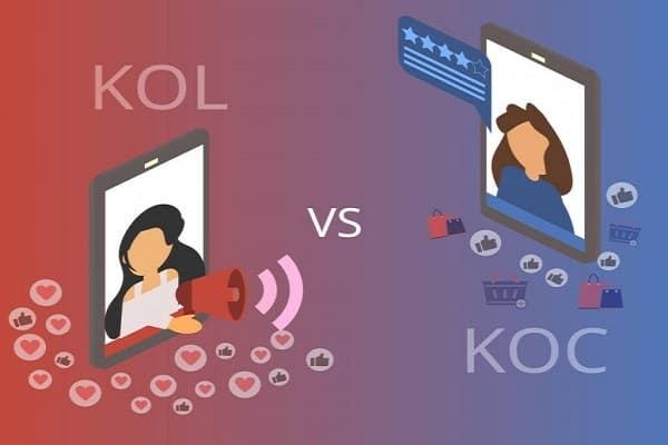 Sự khác nhau giữa KOC và KOL