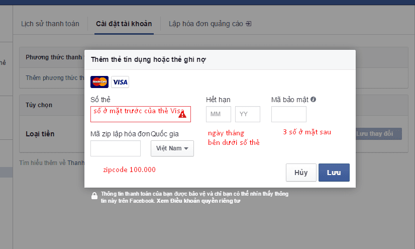 Tại sao người dùng Facebook hay dùng thẻ Visa để thanh toán Facebook?