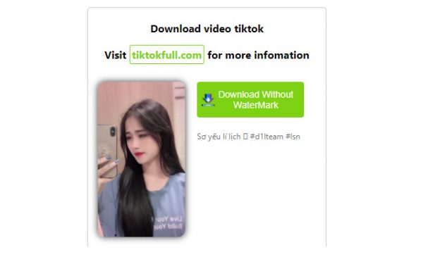 Sử dụng tiktokfull.com để tải video trên Douyin